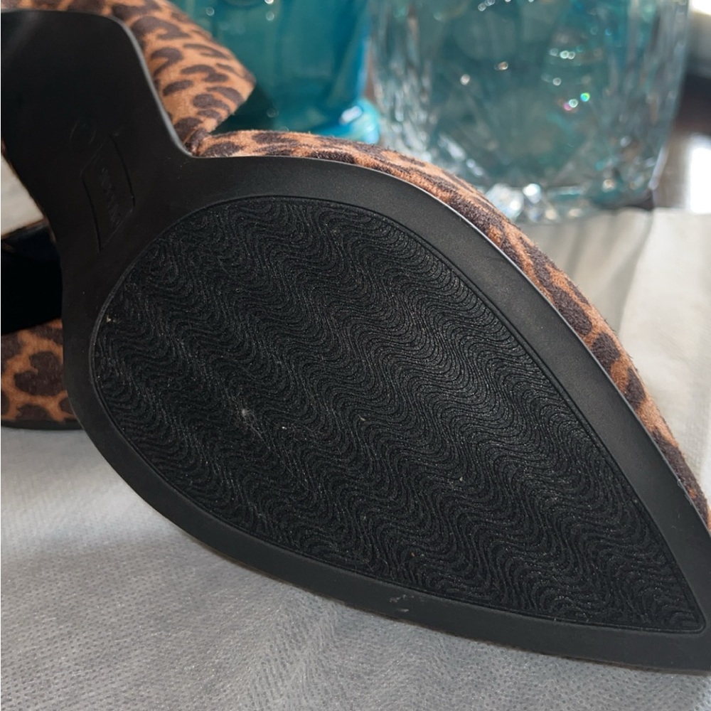 Leopard Print Suede High Heel Pointy Toe Shoes - image 4